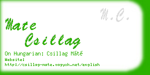 mate csillag business card